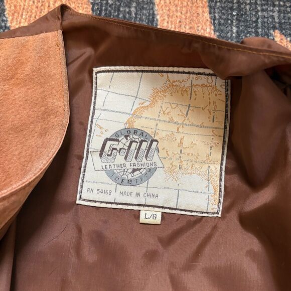 VTG Global Identity Leather Fashions G-III Suede Vest Size Large - Picture 7 of 10